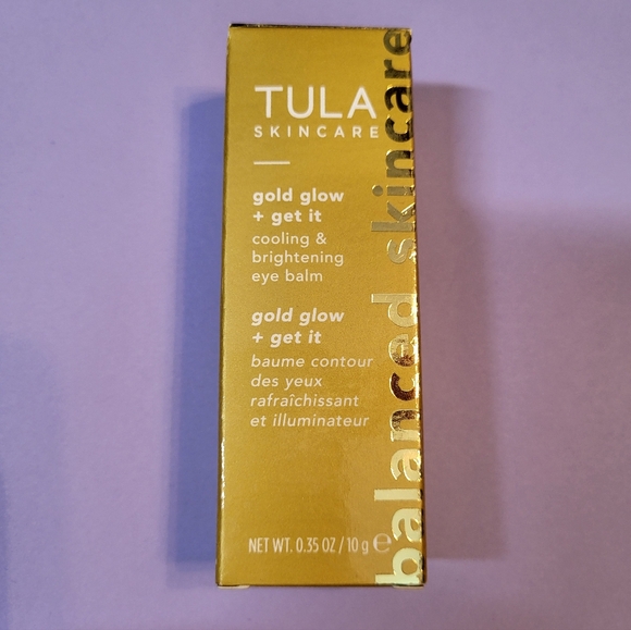 Tula Skincare Gold Glow & Get It Cooling & Brightening Eye Balm, 10g, NIB - Picture 6 of 8